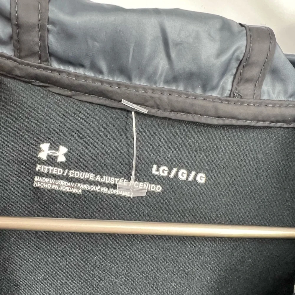 Under Armour Windbreaker Anorak Black Camouflage Sz Large - Picture 6 of 6